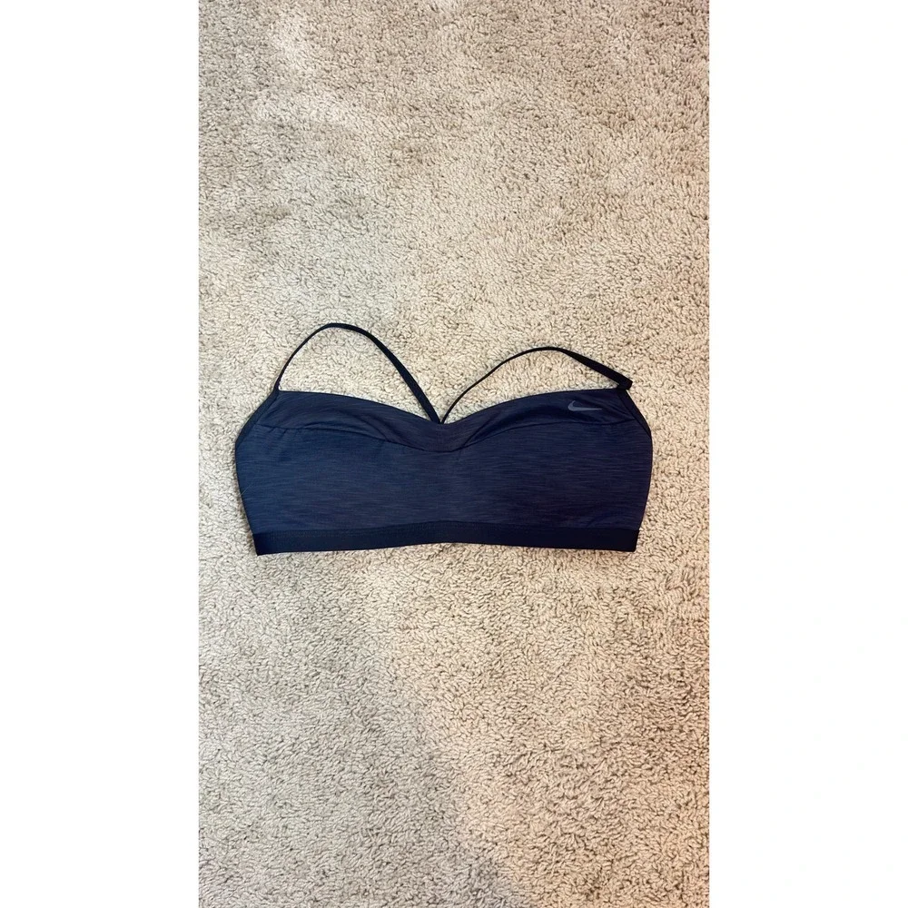 Nike Swim Bikini Top Charcoal Heather Adjustable Straps Women Large NESS7292